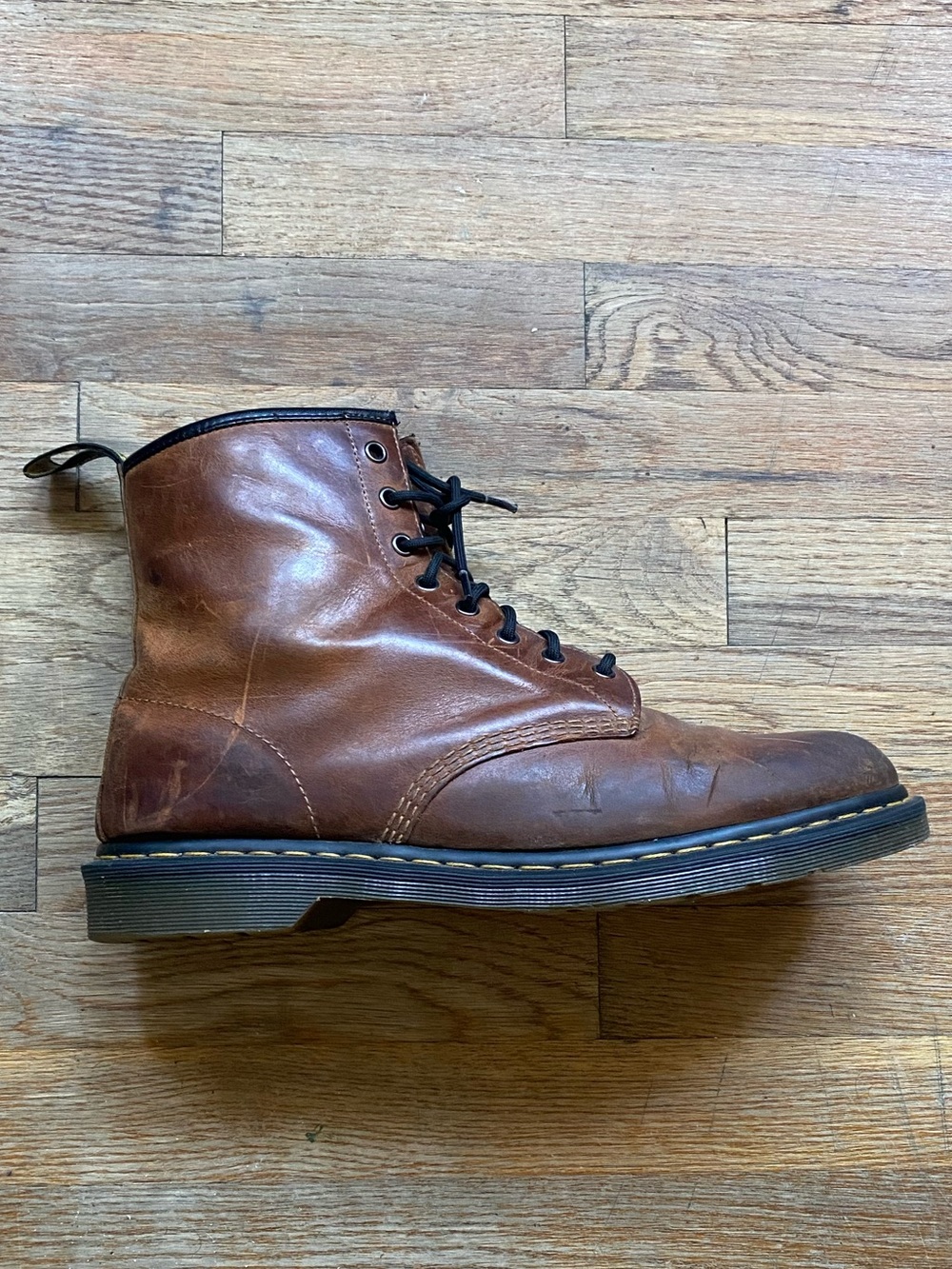 Dr. Martens 1460 8-Eye Aztec Crazy Horse Leather Boots Brown Men’s 14
